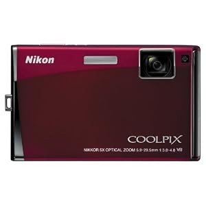 Nikon Coolpix S60 10MP Digital Camera with 5x Optical Vibration Reduction (VR) Zoom (Crimson Red)