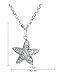 Crislu Sterling Silver Cubic Zirconia Starfish Pendant, 16