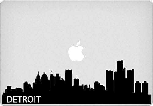 Detroit Skyline Macbook Sticker Michigan
