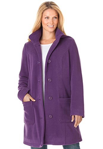 Women's Plus Size Jacket in the coziest fleece with A-line shape