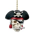 Ship's Captain Pirate Skull Matey Ceiling Fan Light Pull