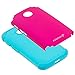 Fosmon HYBO-DUOC Slim Fit Dual-Layer Hybrid Case for Motorola Moto E (1st Gen, 2014) (Blue/Pink)
