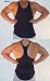 Blank String Tank Top (L, Black)