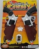 Wild West Cowboy Toy Colt Pistol Guns In Holster And Sheriff Badge
