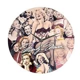Marilyn Monroe Glass Wall Clock