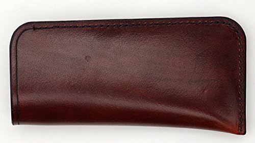 Turtlecreek Dark Brown Leather Eyeglass Case with Pocket Clip