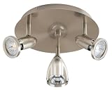 41soLmxhGYL. SL160  ET2 Lighting E30001 10 Agron 3 Light Ceiling Flush Mount, 10 1/2 Inch by 7 Inch, Satin Nickel Reviews