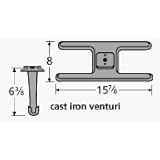 Music City Metals 20101-80701 Cast Iron Burner Replacement for Select Charmglow Gas Grill Models