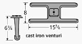 H-Shaped Single Cast Iron Burner Straight Venturi