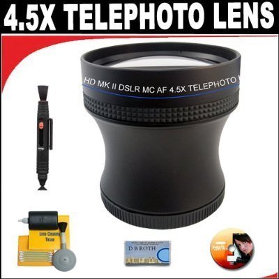 4.5X Proffessional HD Mark II Special Edition Telephoto Lens For D3X, D3, D2Xs, D2Hs, D2X, D2H, The Nikon D3, D40, D40X, D50, D60, D70, D80, D90, D100, D200, D300, D700 Digital SLR Cameras Which Have Any Of These (18-135mm, 18-105mm, 18-70mm, 16-85mm) Nikon Lenses