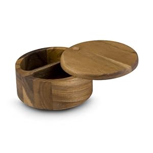 Paula Deen Signature Wood Round Salt Box Natural