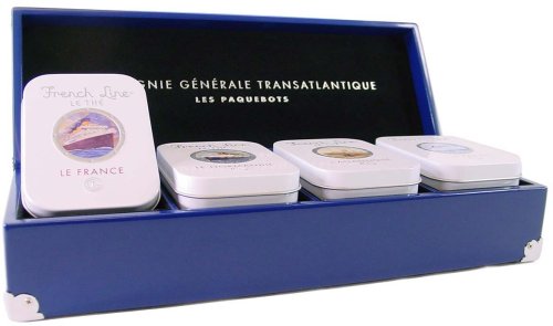 Dammann Teas Gift Presentation: Blue Ribbon 4 teas in gift box by Dammann