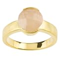 Gold-Over-Silver Faceted Rose Quartz Ring