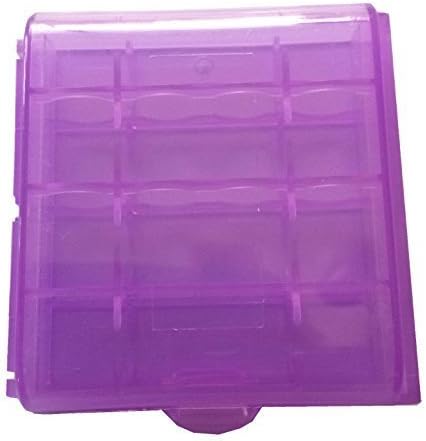 Generic 4 Compartments Hard Plastic Case Holder for AA/AAA Battery, Purple by YanFeng
