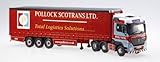 Review Corgi CC13809 / Mercedes-Benz Actros Curtainside (Pollock Scotrans) in Blue and Red (1:50 scale) Diecast Model