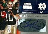 Brady Quinn Autographed/Hand Signed football card (Notre Dame) 2007 SAGE HIT Rookie #A10