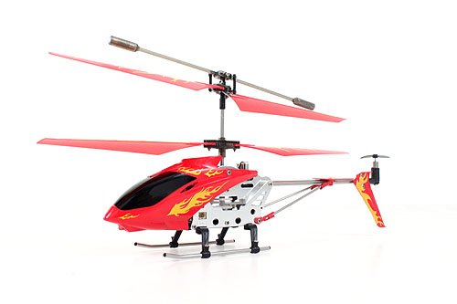 Helizone RC Firebird Metal Frame Gyroscope Mini Remote Control Helicopter- Red
