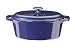 7-Quart Blue Porcelain Enameled Cast Iron Oval Roaster