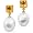 14K White Gold Paspaley South Sea Cultured Pearl and Citrine Earrings - 12.00mm