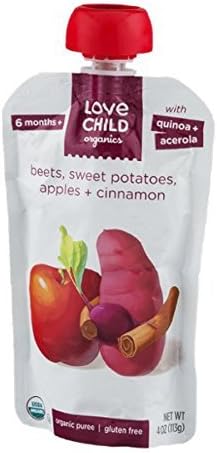 Love Child Organics Puree Beets, Sweet Potatoes, Apples + Cinnamon