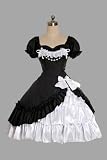 Black And White Satin Yarn Lolita Dress-Please Email us your Custom-Information