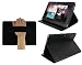 rooCASE Multi-Angle Black Leather Folio Case Cover with Elastic Hand Strap for Samsung GALAXY Tab 10.1 Wi-Fi (NOT Compatible with GALAXY Tab 2 10.1 Release May 2012)