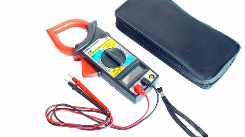 配線工事や電装点検に■データホールド機能搭載　デジタルクランプメーター(専用ケース付き)