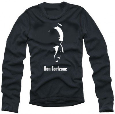 Coole Fun T-Shirts Don Corleone LANGARM t-shirt DER PATE mafia t-shirts, Gr&ouml;sse: L Preisvergleich