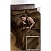 6pce Satin Chocolate Double Duvet Cover Set (inc 1 duvet cover,1 fitted sheet,4 pillowcases)
