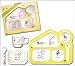 Dinner Set Baby Cie La Jungle: Jungle Yellow Melamine Colorful Melamine Dinnerware with wording