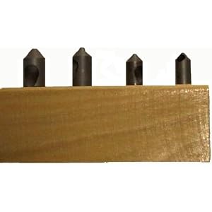 Champion CSK-SET-3 Zero Flute 82-Degree Countersink Set, 4-Piece by Champion