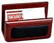 Rosewood & Leather Business Card Holder