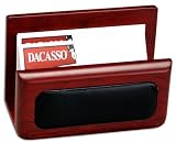 Rosewood & Leather Business Card Holder