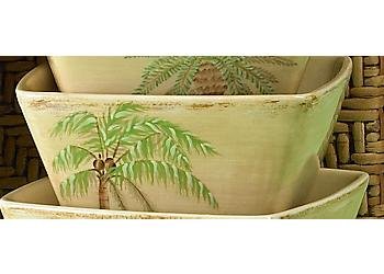 Clay Art Palm Island Coconut Palm Bowl