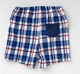 (チャックル) chuckle 4層吊り式タイプチェック柄トレーニングパンツ ブルー 90cm P4102-90-31