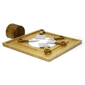 Click here to buy Mango Leaf 15501 Bamboo Appetizer and Cheese Set by Mango Leaf.