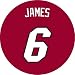 LeBron James #6 Red Jersey Button - Miami Heat PINBACK / PIN / BADGE