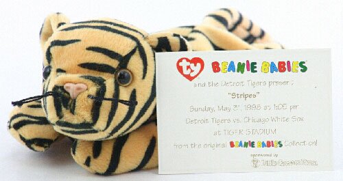 Sports Commemorative Card & Beanie Baby Stripes the Tiger - Game Day 05/31/1998 - Detroit Tigers vs Chicago White Sox - MLB Baseball at Amazon.com