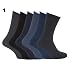 Specialist item: Mens Ribbed Non Elastic Top 100% Cotton Socks (Pack of 6)