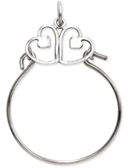 14k White Gold Heart Charm Holder