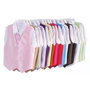 Lito Boys Poly Silk Vest and Clip-on Necktie