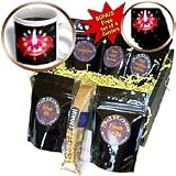 Sandy Mertens Christmas Designs - Christmas Red Candle - Coffee Gift Baskets - Coffee Gift Basket