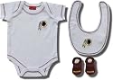 Officially licensed Washington Redskins logo embroidered 3-piece ensemble for infants