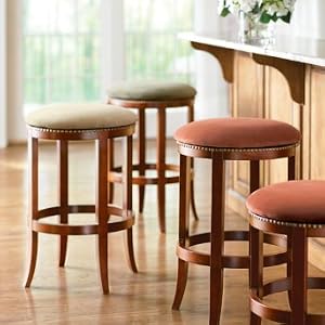 Riverton Swivel Bar Stool - Ivy, 24" Counter Height - Grandin Road