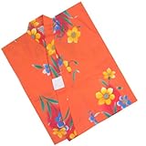 【着物問屋】 女の子ゆかたNo.199【お花・オレンジ】1~2才用(90cm)