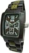 Tense Jumbo Oblong Multi Function 3 Dial Wood Watch J8302DG