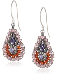 Miguel Ases Amethyst Hydro-Quartz Mini Teardrop Earrings