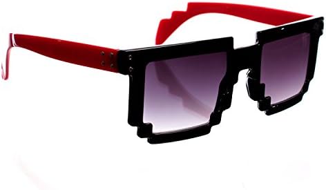 Red &amp; Black Pixelated Wayfarer Sunglasses