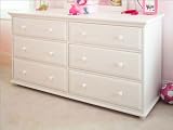 Maxtrix Kids Big 6 Six Drawer Dresser with Crown & Base Kit
