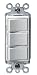 Leviton 1755-W 15 Amp, 120 Volt, Decora Brand Style Single-Pole, AC Combination Switch, Commercial Grade, Non-Grounded, White